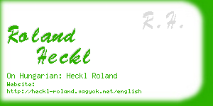 roland heckl business card